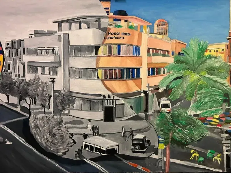 ציור תל אביב אז והיום – צומת של זמן | אלירן בר-און