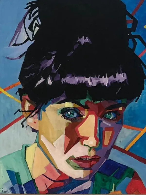 Cubist Prism: Portrait with Geometric Soul