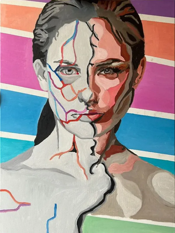 Untitled Artwork, a vibrant realist portrait by Eliran Bar on, 2025